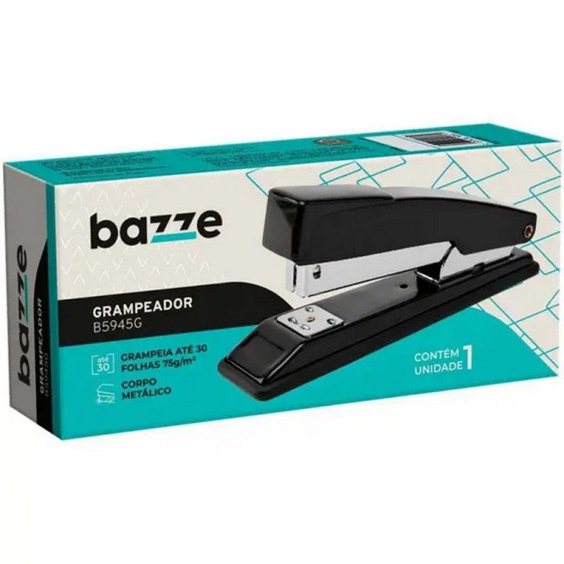 GRAMPEADOR METAL 30 FOLHAS 13CM BAZZE - REF. B5945G - 1 UNIDADE