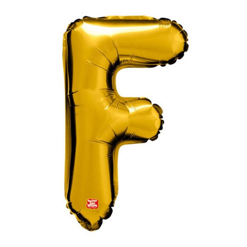 BALAO METALIZADO 70CM LETRA F DOURADO SAO ROQUE - 1 UNIDADE