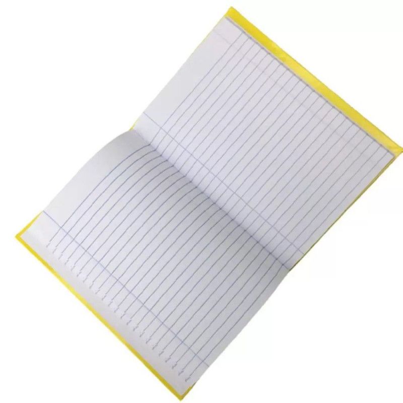 CADERNO BROCHURA 1/4 CAPA DURA 96 FOLHAS AMARELO STIFF JANDAIA - REF. 00053 AM - PACOTE COM 5 UNIDADES