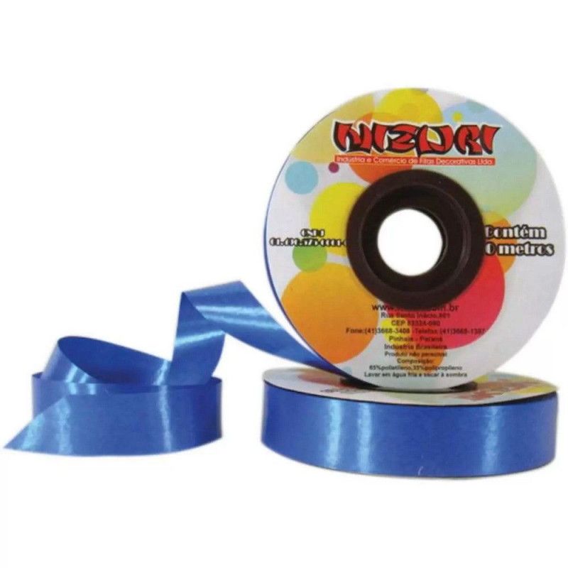 FITA PLASTICA 21MMX50M NIZURI - REF. 5 AZUL - 1 UNIDADE