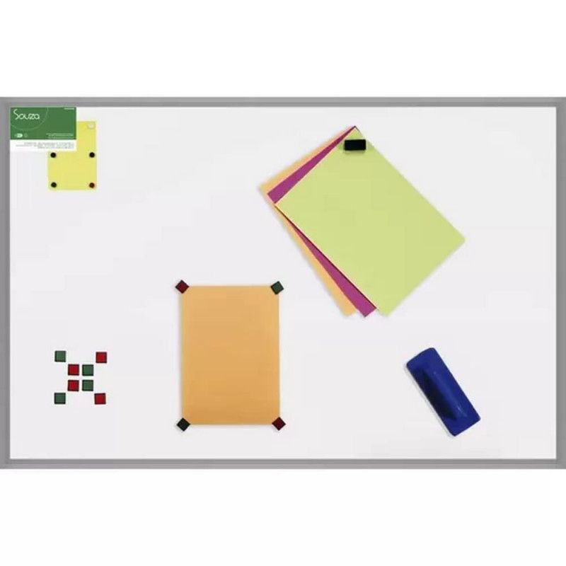 QUADRO BRANCO 90X60 ALUMINIO POP MAGNETICO - REF. 1093 - 1 UNIDADE
