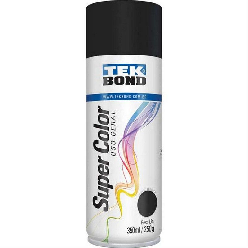 TINTA SPRAY USO GERAL PRETO FOSCO 350ML 250G - REF. 230010 - 1 UNIDADE