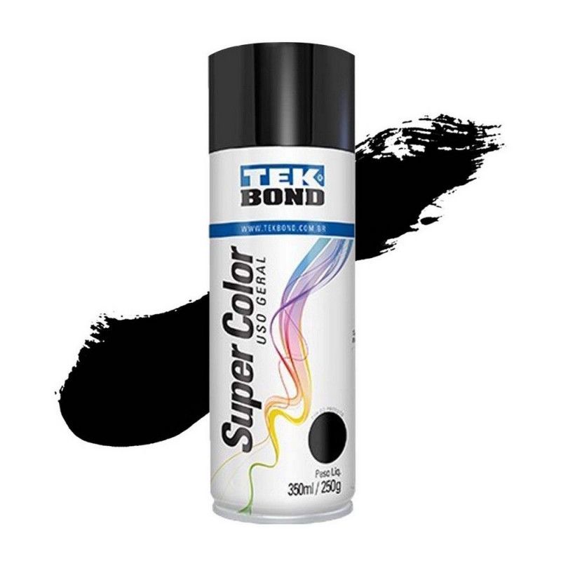 TINTA SPRAY USO GERAL PRETO BRILHANTE 350ML 250G - REF. 230110 - 1 UNIDADE