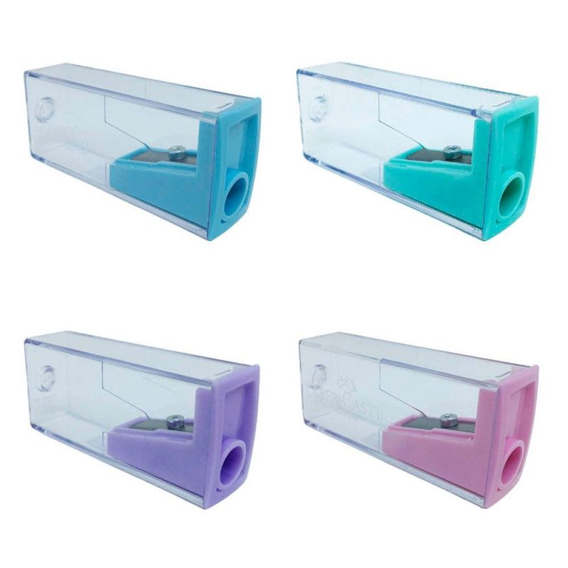 APONTADOR COM DEPOSITO TONS PASTEL FABER-CASTELL - REF. 125PASTELZF - CAIXA COM 25 UNIDADES