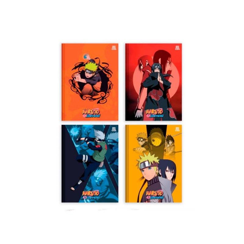 CADERNO BROCHURA 1/4 CAPA DURA 80FL NARUTO SAO DOMINGOS - REF. 222053 - PACOTE COM 5 UNIDADES