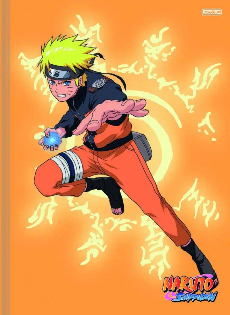 CADERNO BROCHURA 1/4 CAPA DURA 80FL NARUTO SAO DOMINGOS - REF. 222053 - PACOTE COM 5 UNIDADES