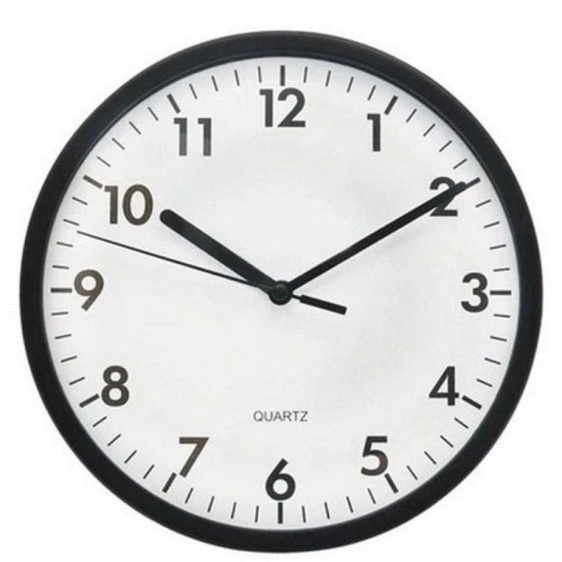 RELOGIO PAREDE REDONDO 20CM PRETO YANGZI - REF. 17833-YR08BK - 1 UNIDADE