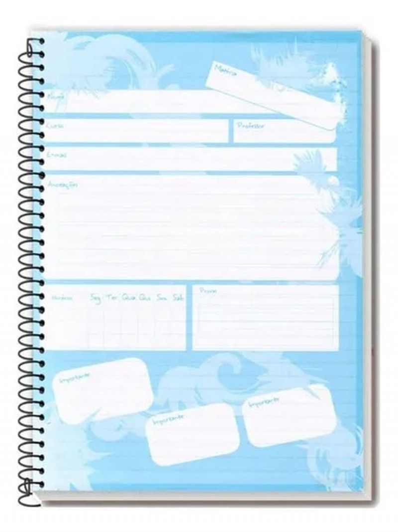 CADERNO 1 MATERIA 96FL NEUTRO PRETO TAMOIO - REF. 2581 - PACOTE COM 4 UNIDADES