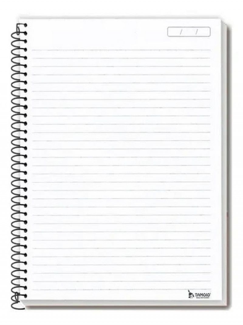 CADERNO 1 MATERIA 96FL NEUTRO PRETO TAMOIO - REF. 2581 - PACOTE COM 4 UNIDADES