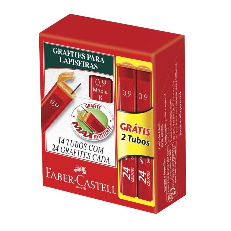 GRAFITE 0.9MM B FABER-CASTELL - REF. EMG0924B - CAIXA COM 14 UNIDADES