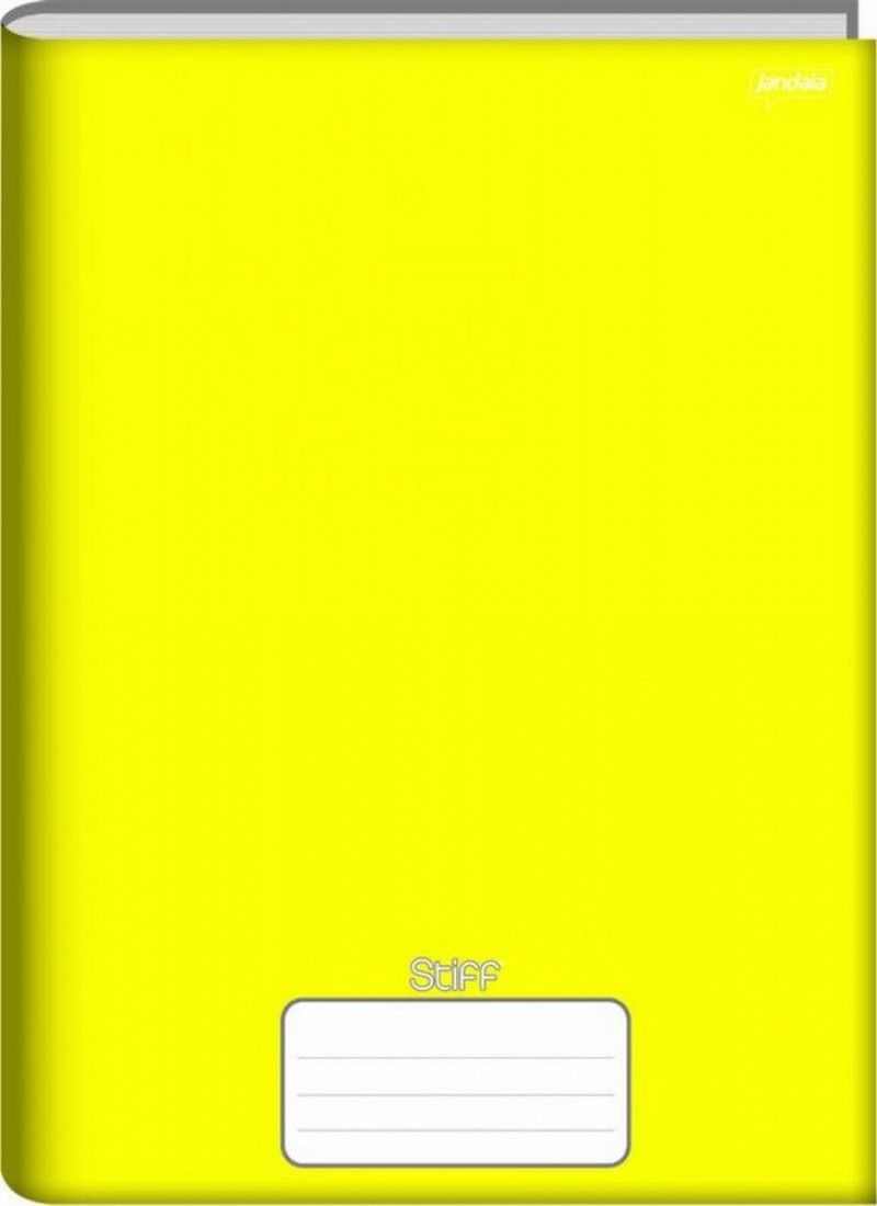 CADERNO BROCHURAO CAPA DURA 48 FOLHAS AMARELO STIFF JANDAIA - REF. 00057 AM - PACOTE COM 10 UNIDADES