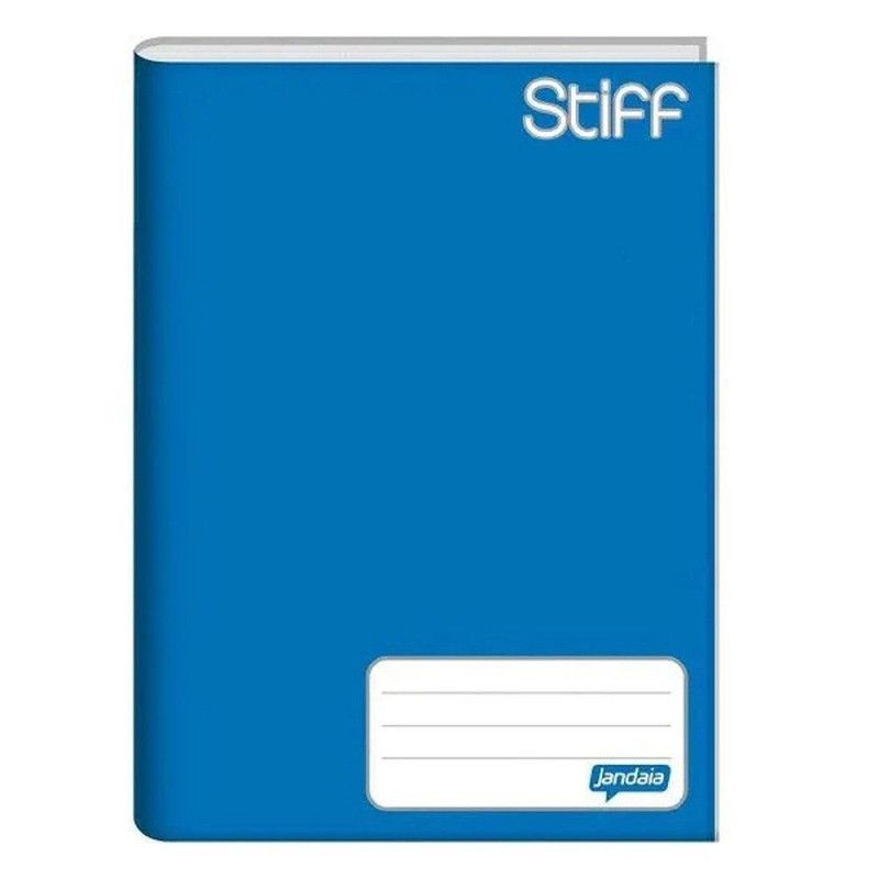 CADERNO BROCHURAO CAPA DURA 48 FOLHAS AZUL STIFF JANDAIA - REF. 00056 AZ - PACOTE COM 10 UNIDADES