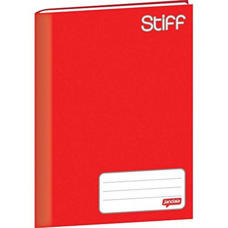 CADERNO BROCHURAO CAPA DURA 48 FOLHAS VERMELHO STIFF JANDAIA - REF. 00059 VM - PACOTE COM 10 UNIDADES