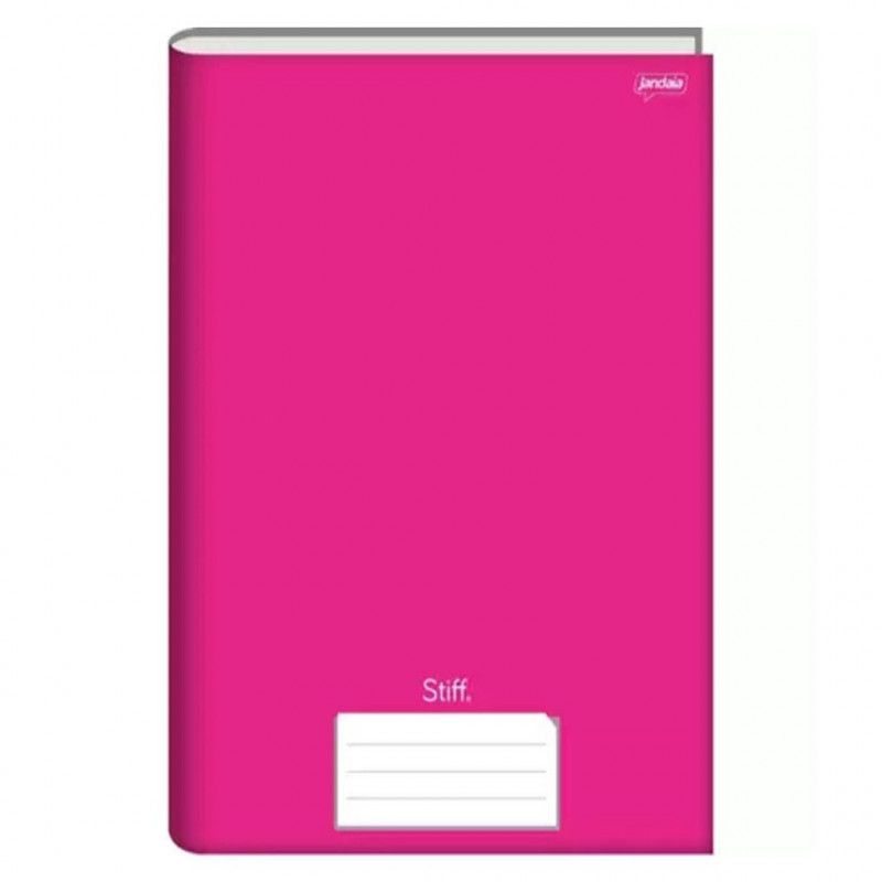 CADERNO BROCHURAO CAPA DURA 48 FOLHAS PINK STIFF JANDAIA - REF. 75279 PK - PACOTE COM 10 UNIDADES