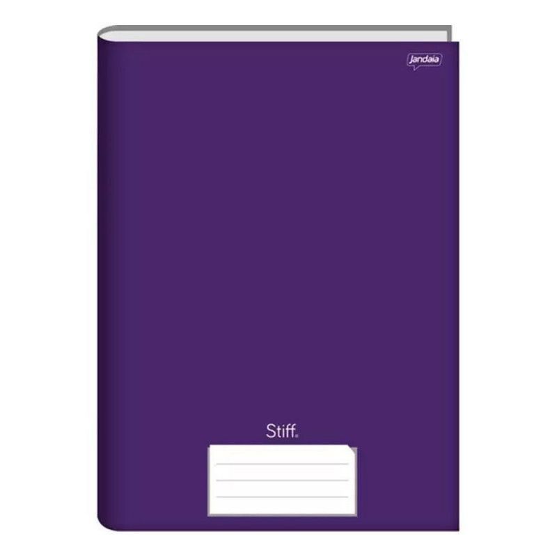 CADERNO BROCHURAO CAPA DURA 48 FOLHAS ROXO STIFF JANDAIA - REF. 75280 RX - PACOTE COM 10 UNIDADES