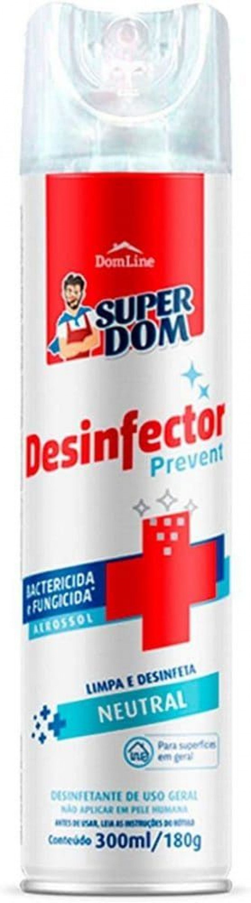 DESINFETANTE PREVENT AEROSSOL 300ML/180G DOM LINE - REF. 0210204 NEUTRO - 1 UNIDADE