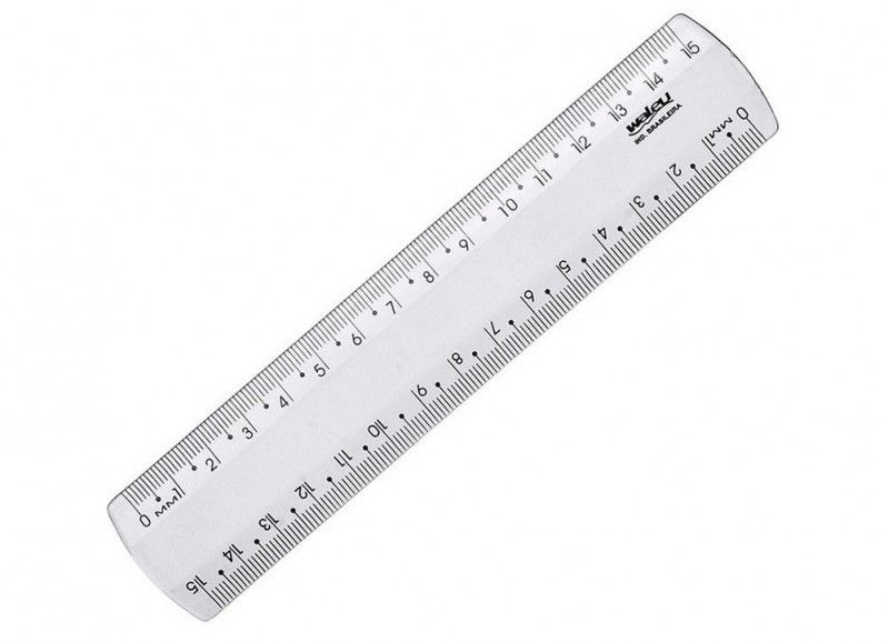 REGUA 15CM NEW LINE PLASTICA WALEU - PACOTE COM 10 UNIDADES