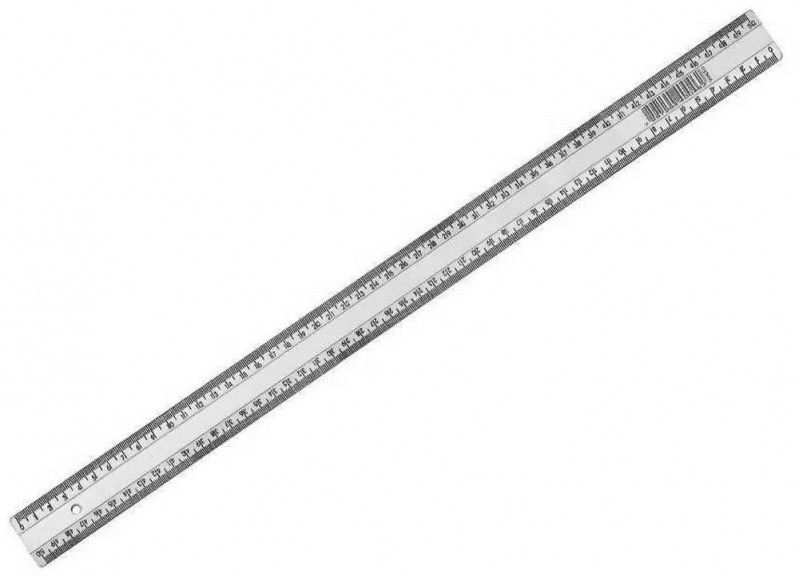 REGUA 50CM PLASTICA WALEU - PACOTE COM 10 UNIDADES