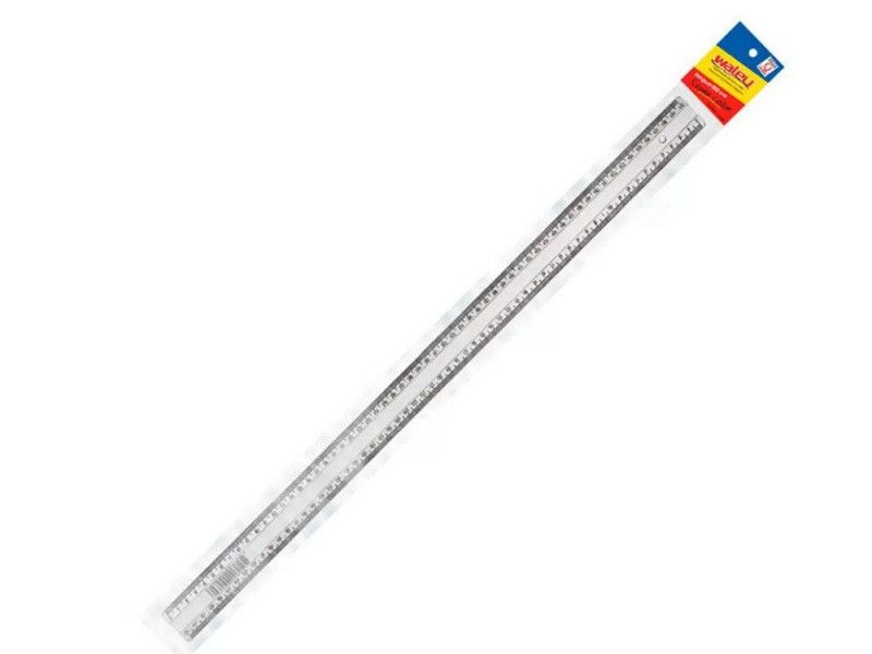 REGUA 60CM PLASTICA WALEU - PACOTE COM 10 UNIDADES
