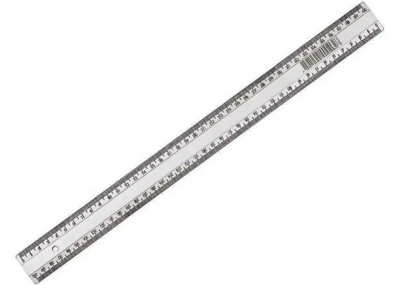 REGUA 40CM PLASTICA WALEU - PACOTE COM 10 UNIDADES