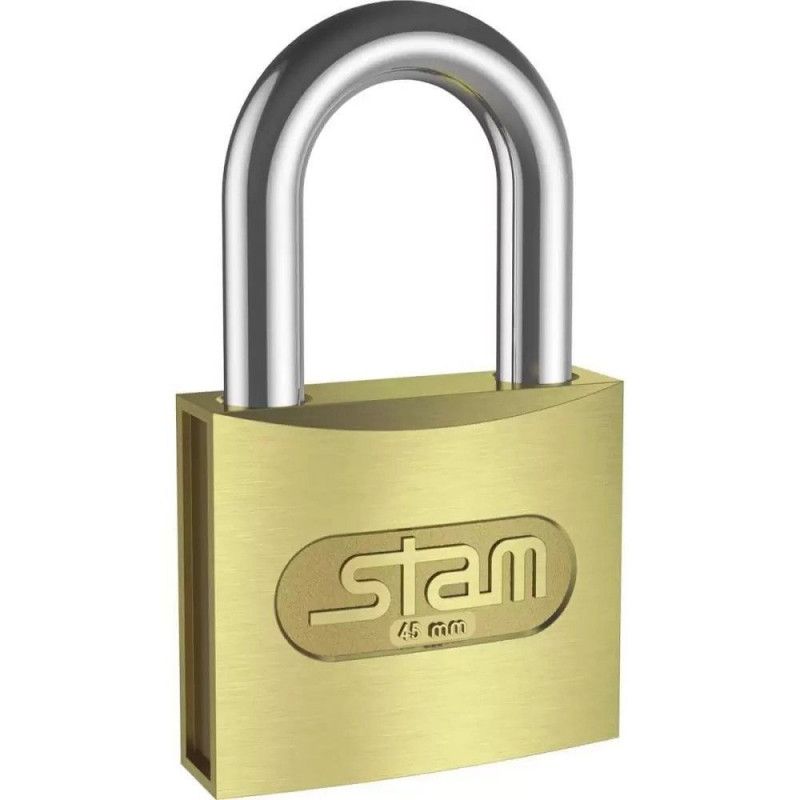 CADEADO 45MM ZAMAC LATONADO STAM - 45MM - 1 UNIDADE