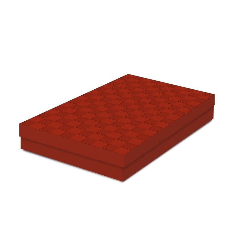 CAIXA PARA PRESENTE RETANGULAR COM TAMPA BAIXA M TERRACOTA RELEVO - REF. 13004011 - PACOTE COM 10 UNIDADES
