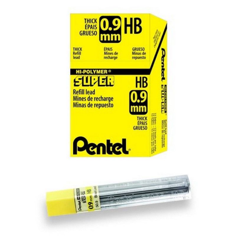 GRAFITE 0,9MM HB PENTEL - REF. 50-HB9 - CAIXA COM 12 UNIDADES