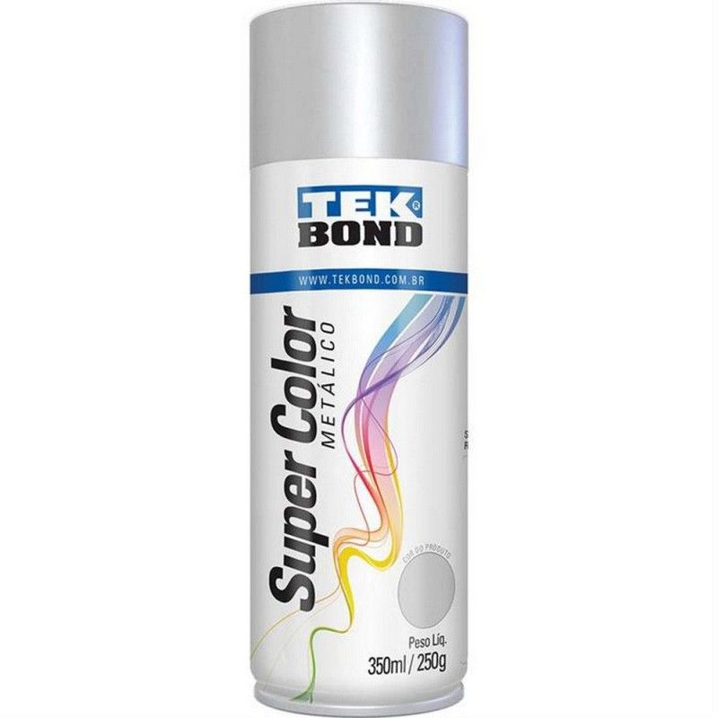 TINTA SPRAY METALICO PRATA 350ML 250G TEK BOND - REF. 23361006900 - 1 UNIDADE