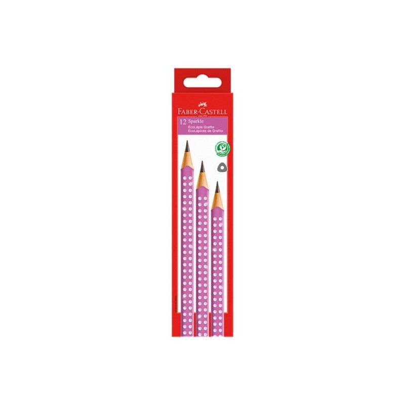 LAPIS PRETO ECO TRIANGULAR SPARKLE FABER-CASTELL - REF. SPKRS - PACOTE COM 72 UNIDADES