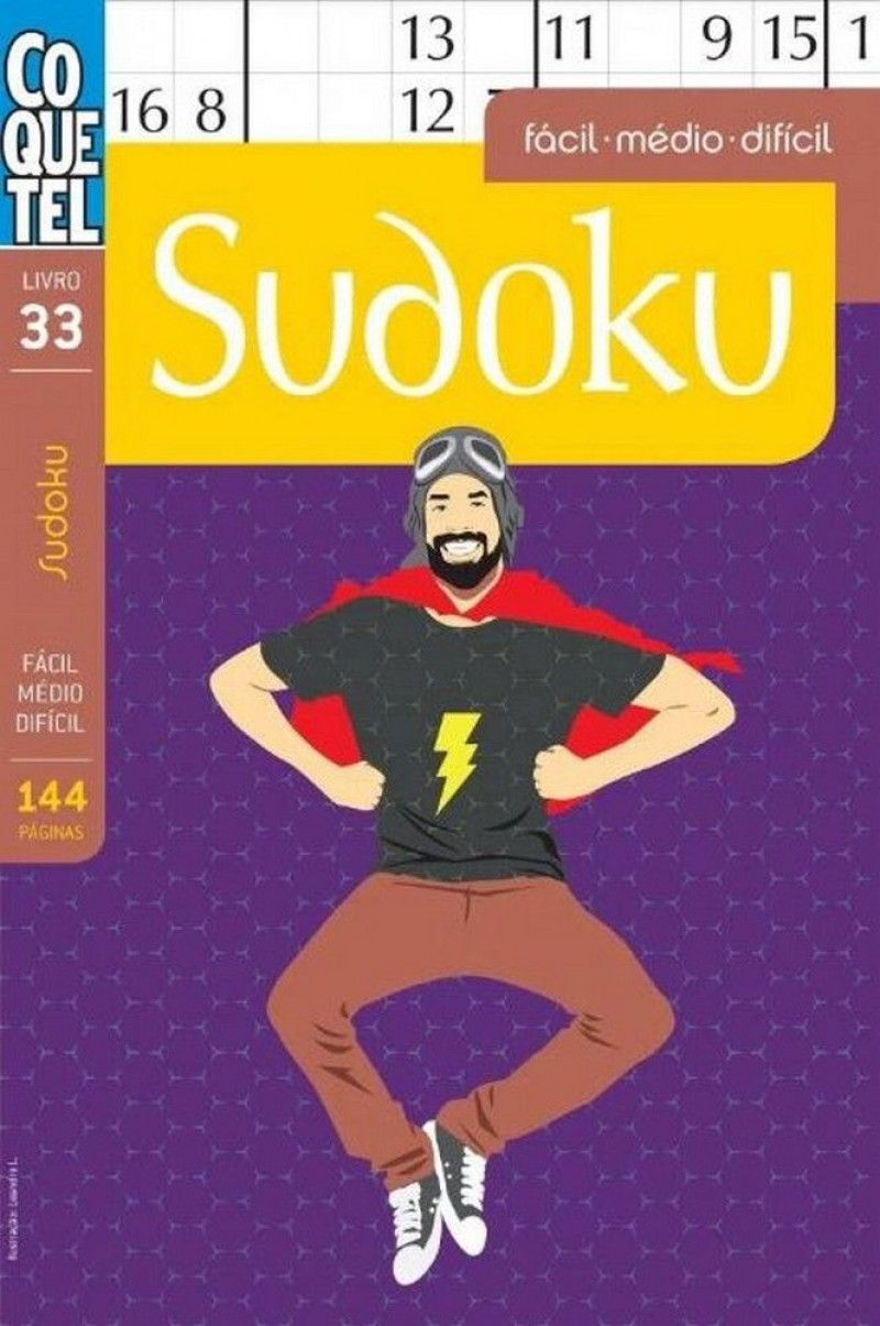REVISTA SUDOKU 144 FOLHAS COQUETEL - REF. 32 33 - 1 UNIDADE