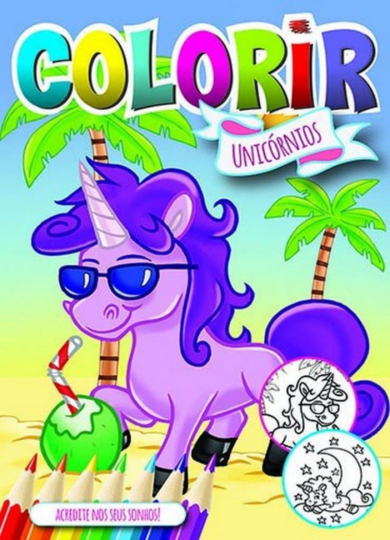 LIVRO COLORIR UNICORNIOS BICHO ESPERTO - PACOTE COM 8 UNIDADES