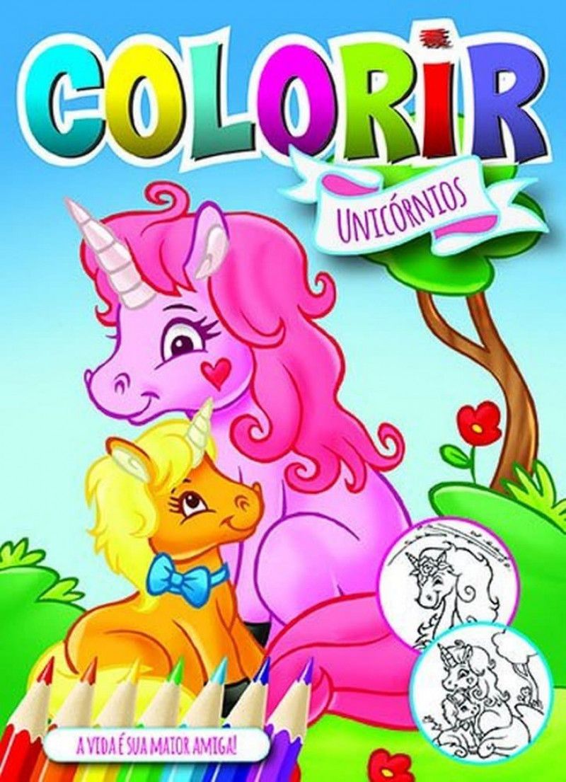 LIVRO COLORIR UNICORNIOS BICHO ESPERTO - PACOTE COM 8 UNIDADES
