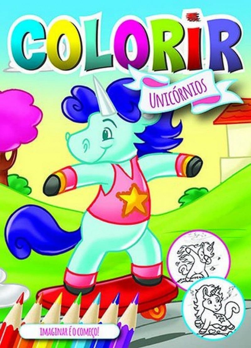 LIVRO COLORIR UNICORNIOS BICHO ESPERTO - PACOTE COM 8 UNIDADES