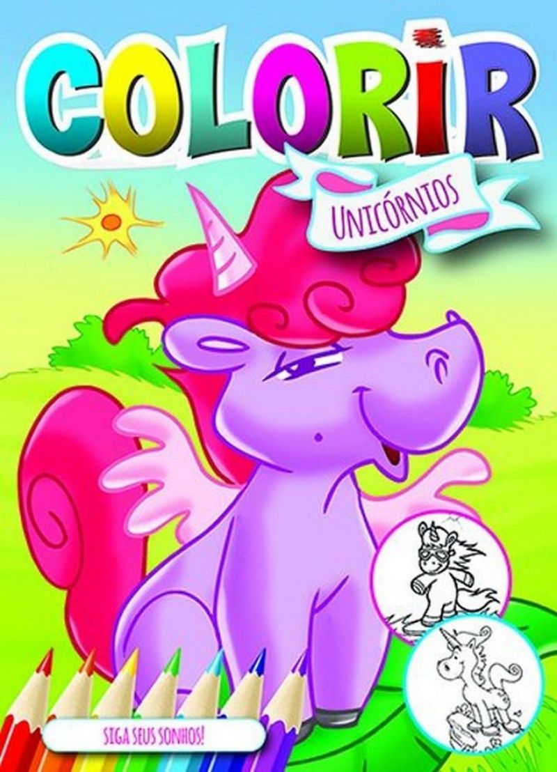 LIVRO COLORIR UNICORNIOS BICHO ESPERTO - PACOTE COM 8 UNIDADES