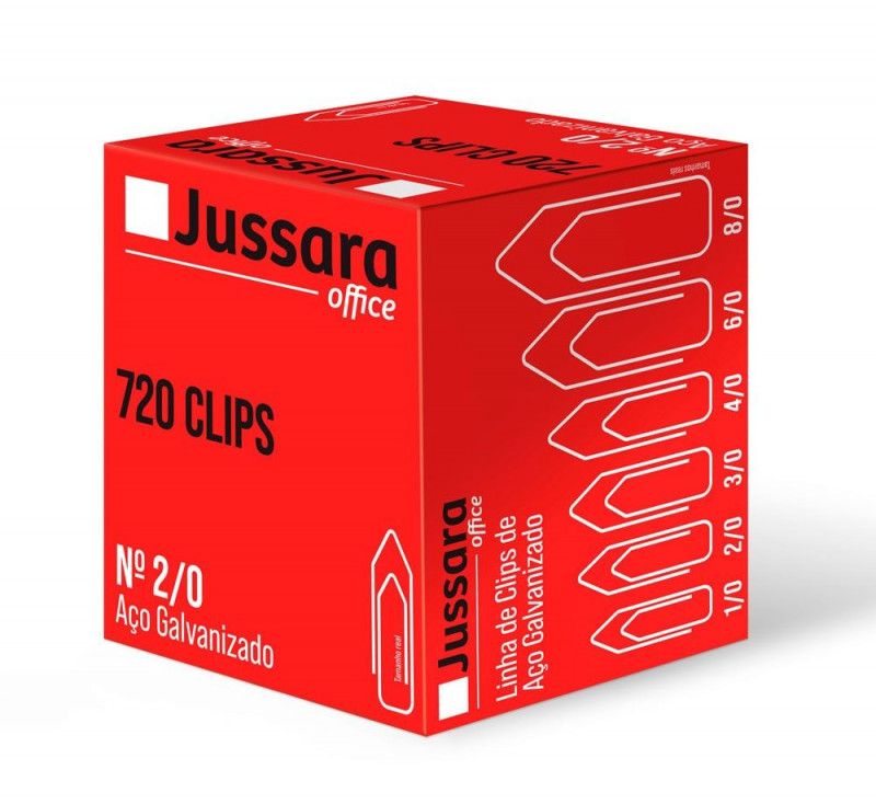 CLIPES 2/0 COM 720 UNIDADES JUSSARA - REF. CLIP02CXG - 1 UNIDADE