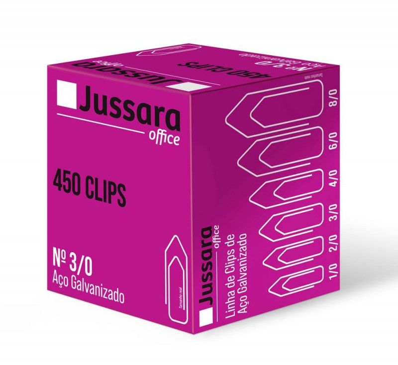 CLIPES 3/0 COM 450 UNIDADES JUSSARA - REF. CLIP03CXG - 1 UNIDADE