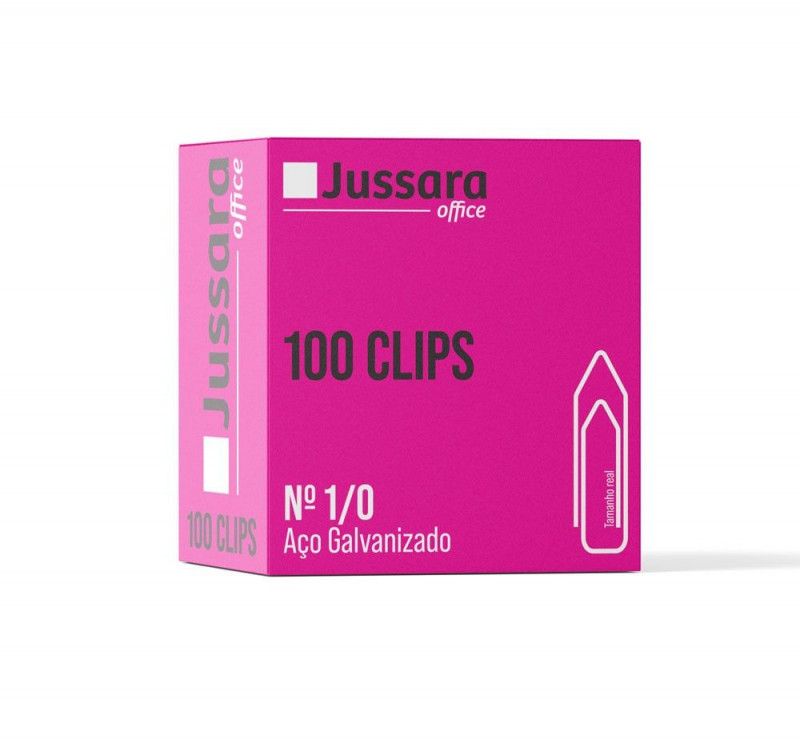 CLIPES 1/0 COM 100 UNIDADES JUSSARA - REF. CLIP01CXP - PACOTE COM 25 UNIDADES
