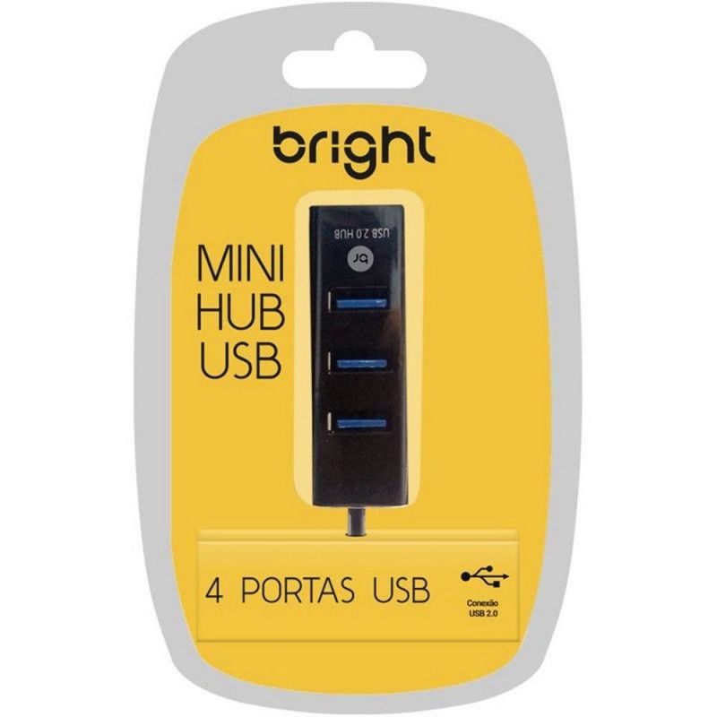 HUB 2.0 USB 4 PORTAS 0059 BRIGHT - REF. 0059 - 1 UNIDADE