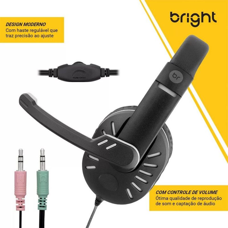 FONE DE OUVIDO HEADSET HOME 0181 BRIGHT - REF. 0181 - 1 UNIDADE