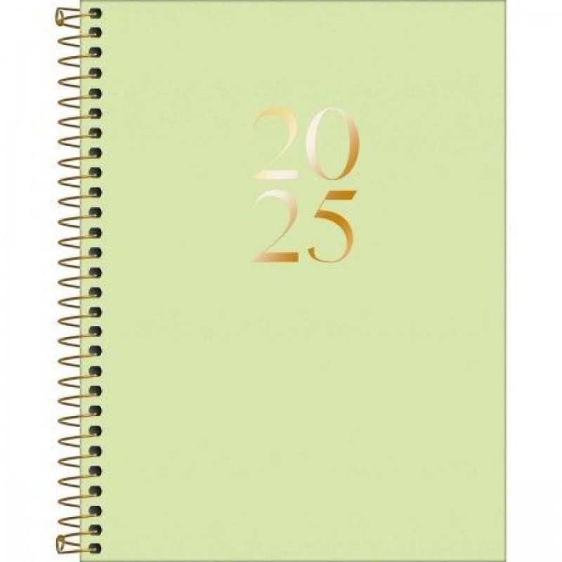AGENDA ESPIRAL VANILLA M7 TILIBRA 2025 - REF. 312215 - PACOTE COM 4 UNIDADES SORTIDAS