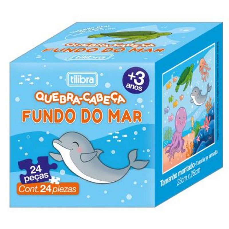 QUEBRA CABECA ILUSTRACOES 24 PECAS TILIBRA - REF. 33731 - CAIXA COM 12 UNIDADES