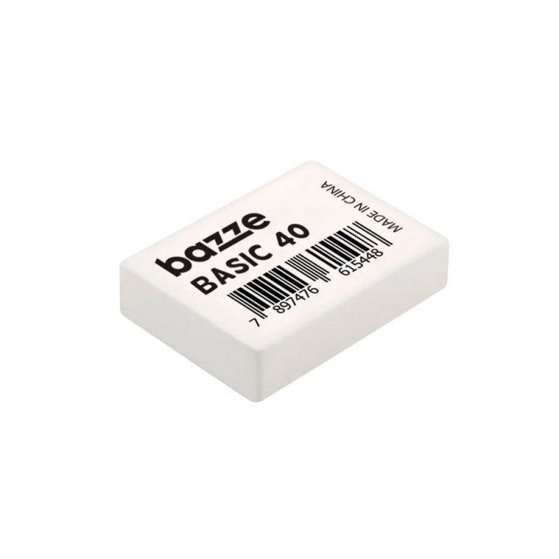 BORRACHA BRANCA BASIC 40 BAZZE - REF. 614397 - CAIXA COM 40 UNIDADES