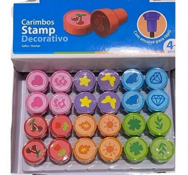 CARIMBO STAMP DECORATIVO CIS - REF. 52.5704 - CAIXA COM 24 UNIDADES