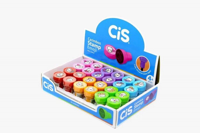 CARIMBO STAMP EMOJI CIS - REF. 52.5701 - CAIXA COM 24 UNIDADES