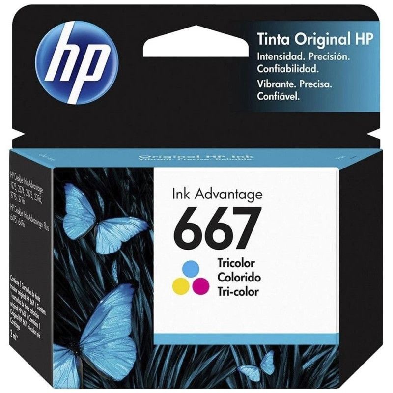CARTUCHO HP 667 2ML COLOR - REF. 667 - 1 UNIDADE