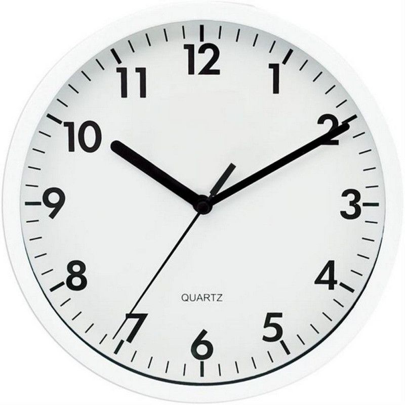 RELOGIO DE PAREDE REDONDO 20CM BRANCO YANGZI - REF. 17834 BCO - 1 UNIDADE
