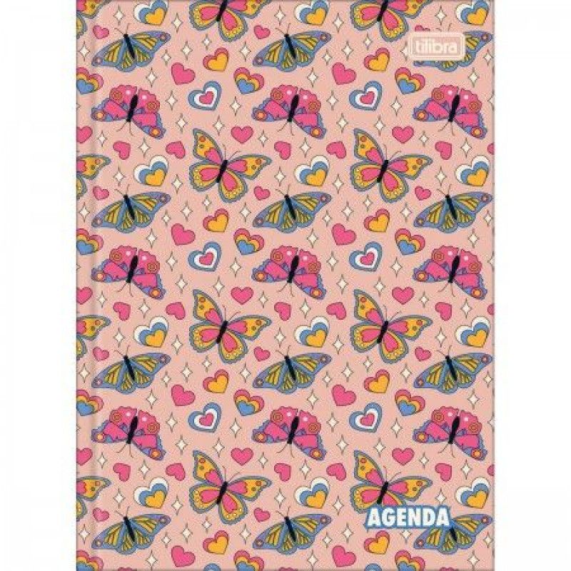 AGENDA COSTURADA PERMANENTE PEPPER M4 TILIBRA - REF. 33912 - PACOTE COM 6 UNIDADES SORTIDAS