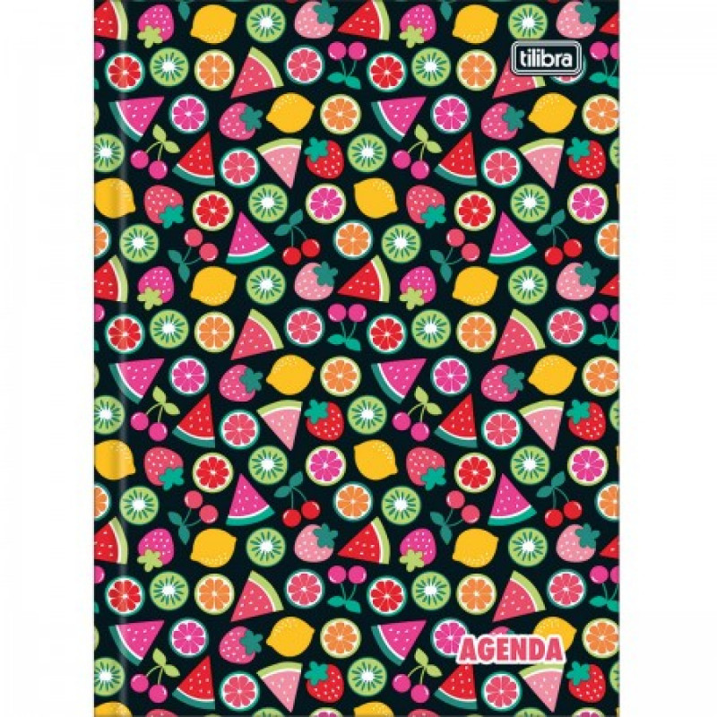 AGENDA COSTURADA PERMANENTE FEMININO PEPPER M4 TILIBRA - REF. 33912 - PACOTE COM 6 UNIDADES SORTIDAS