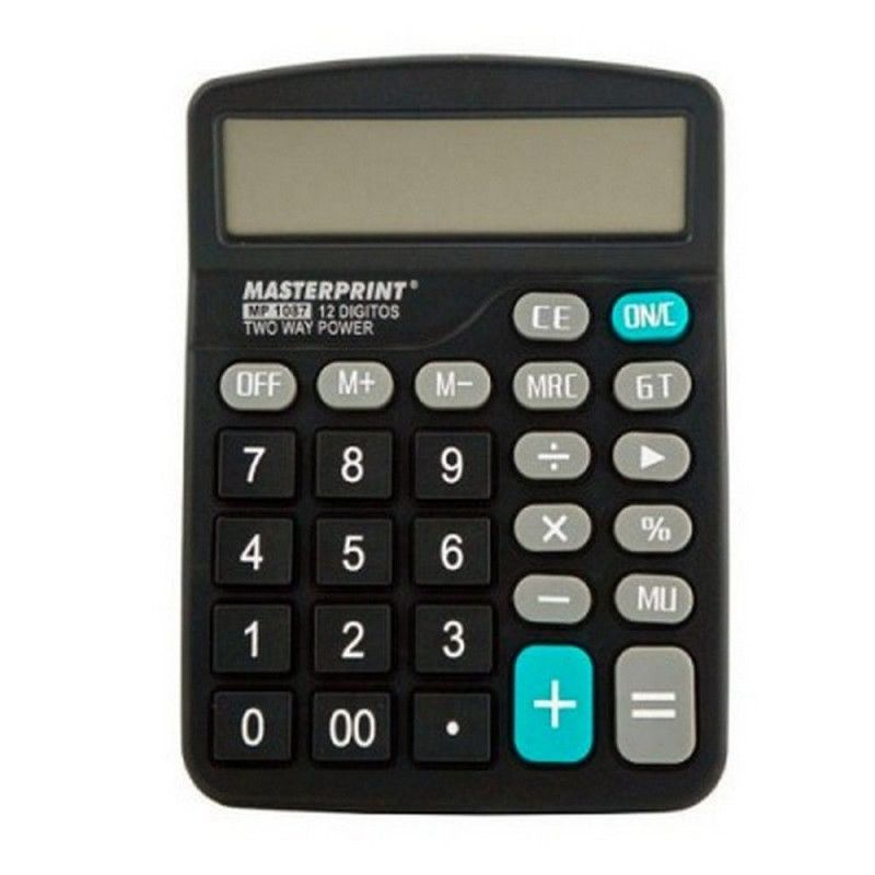 CALCULADORA 12 DIGITOS BATERIA MP 1087 MASTERPRINT - REF. MP1087 - 1 UNIDADE