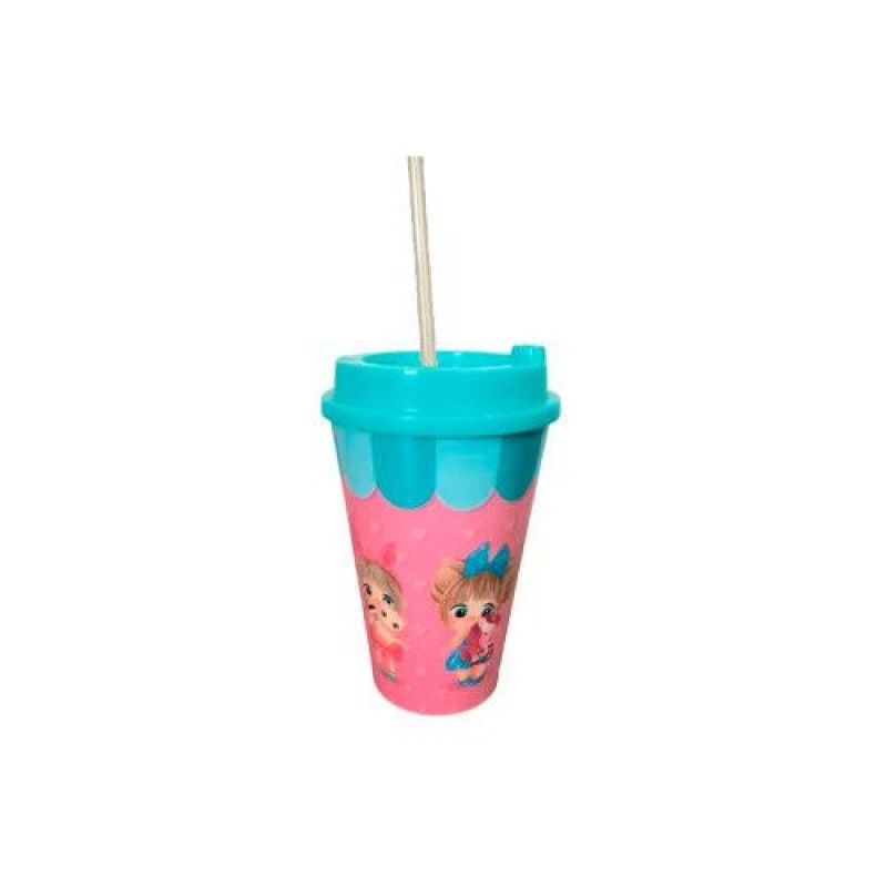 COPO 700ML C/TAMPA/CANUDO PLASTICO PERSON - 167 UN COM 1 UN
